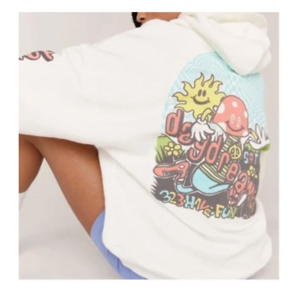 Daydreamer Flyer Oversized Mushroom Hoodie Sweatershirt Size XSmall - Picture 5 of 6